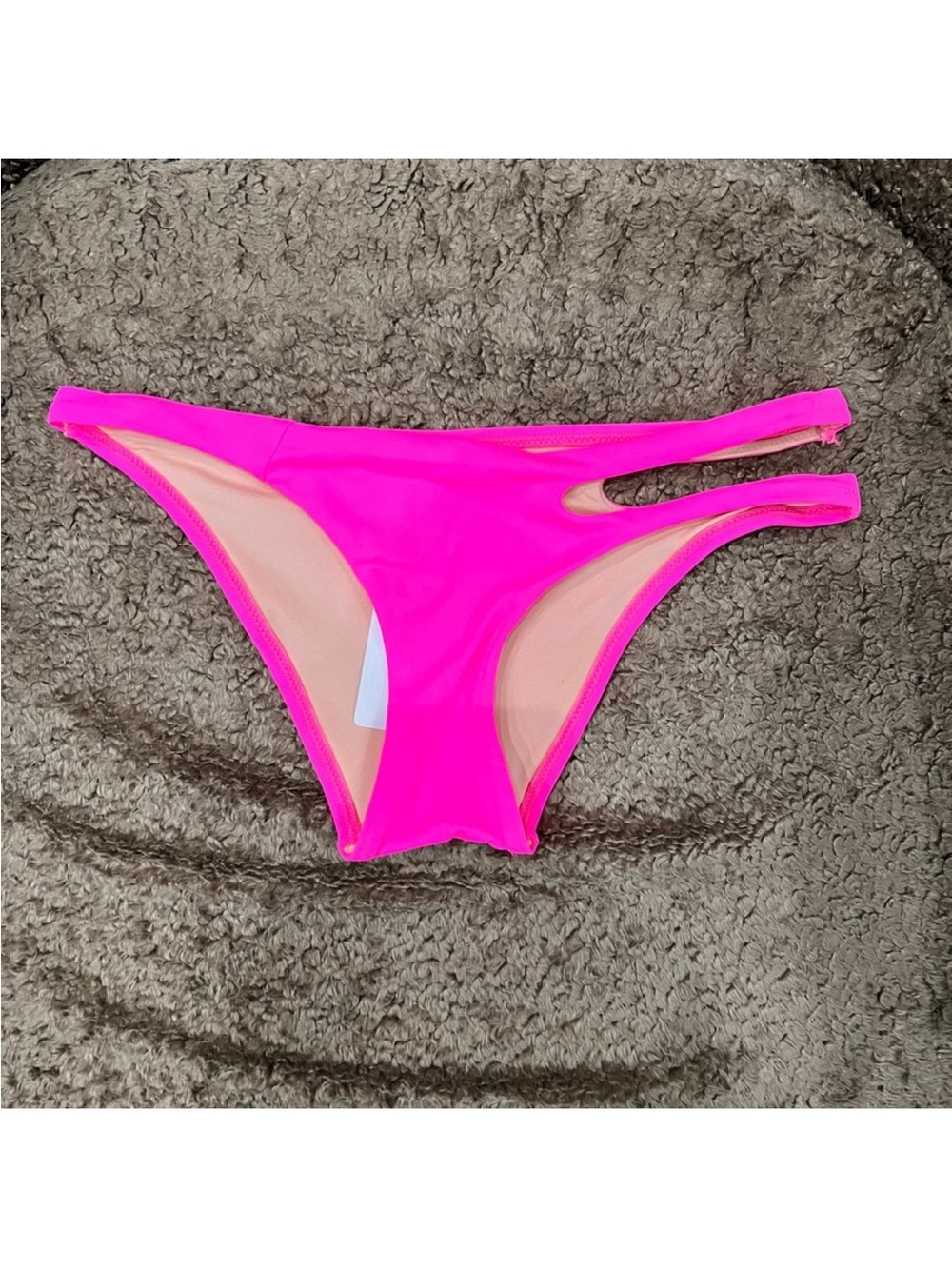 Agent by Agent Provocateur Agata bikini bottoms sz S NWT neon pink cutout